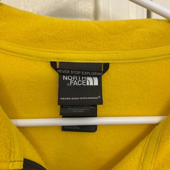 The North Face Yellow Fleece Quarter Zip Pullover – Size Extra Large XL - Picture 2 of 6